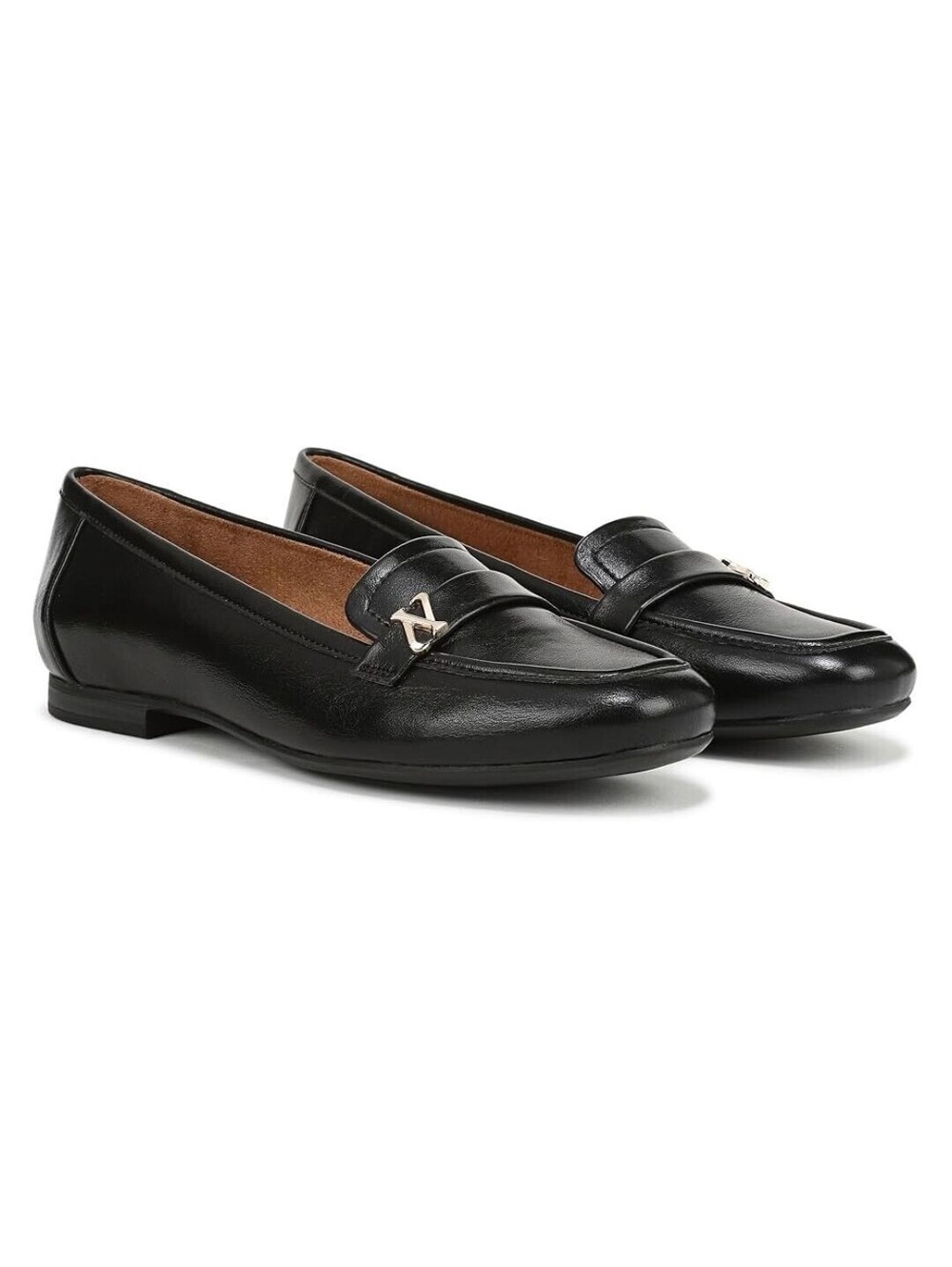 99$ Naturalizer Keaton Square Toe Tailored Loafers Women's Size 11 US Wine Black
